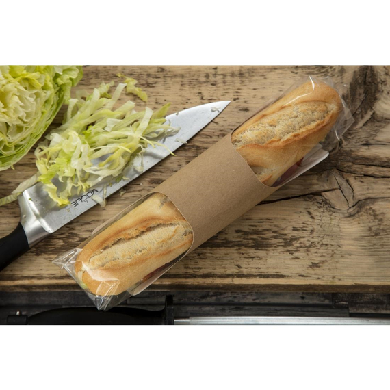 Colpac Recycelbare Baguette-Verpackungen aus Packpapier und Kunststoff (500 Stück)