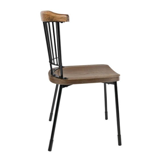 Bolero Scandi Seitenstühle Schwarz (2 Stück)