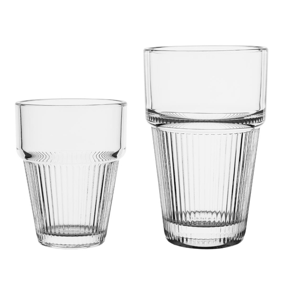Olympia geriffelte stapelbare Becher 150ml (6 Stück)