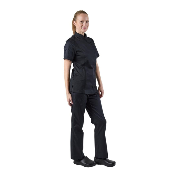 Chef Works Damen Springfield Zip Chefs Jacke Schwarz S