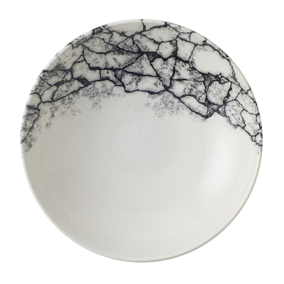 Churchill Kintsugi Accents Quartz Black Evolve Coupe-Schüssel, 184 mm, (12 Stück)