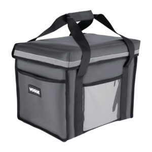 Vogue Isolierte Faltbare Liefer-Tasche Grau 380x305x380mm