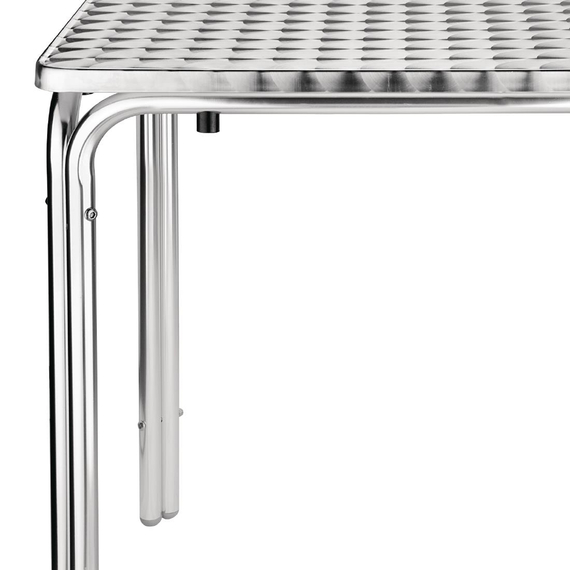 Bolero quadratischer Bistrotisch Edelstahl 4 Beine 60cm