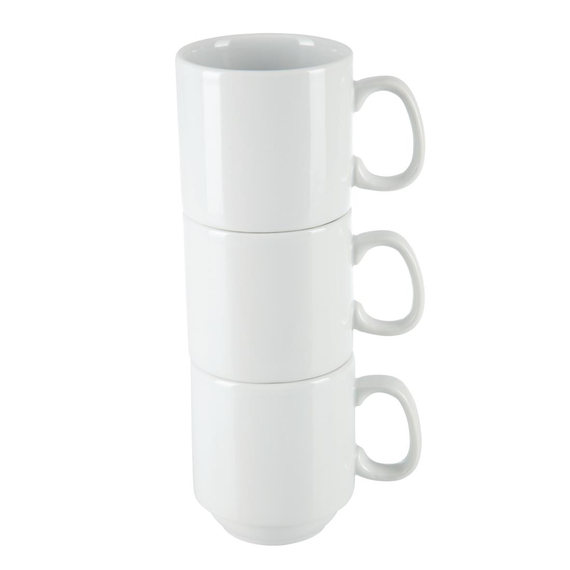 Olympia Whiteware stapelbare Becher 28,4cl (12 Stück)