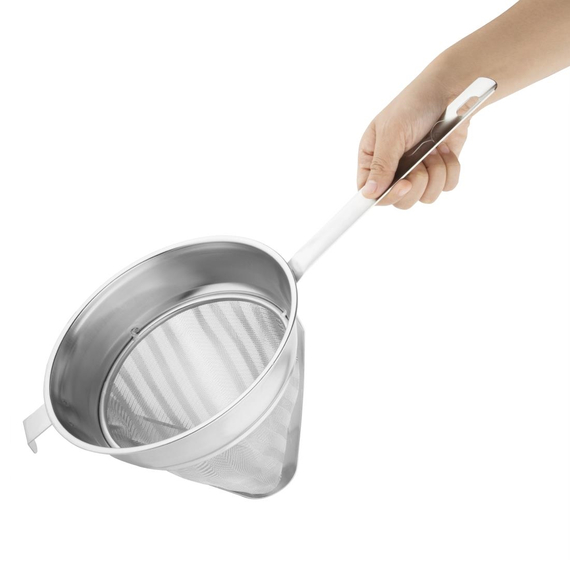 Vogue Spitzsieb mit Edelstahl-Gaze 20cm