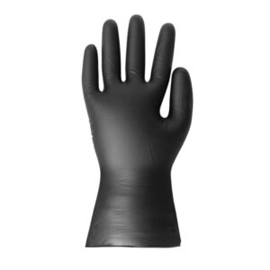 Hygiplas Vinyl Schwarzer, puderfreier Handschuh XL ¿ Packung mit 100 Stück