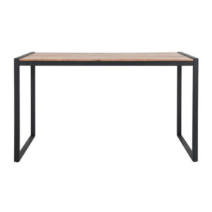 Bolero Industrie-Stehtisch aus Stahl und Akazie, 1800 x 900 mm