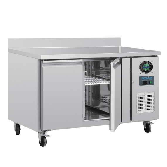 Polar Serie U 2-türiger Edelstahlgefrierschrank mit Spritzschutz 282Ltr
