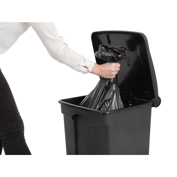 Jantex Küchenpedaleimer schwarz 45L