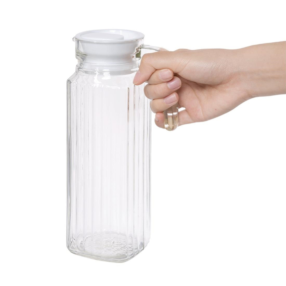 Olympia gewellte Glaskrüge 1L (6Stück)