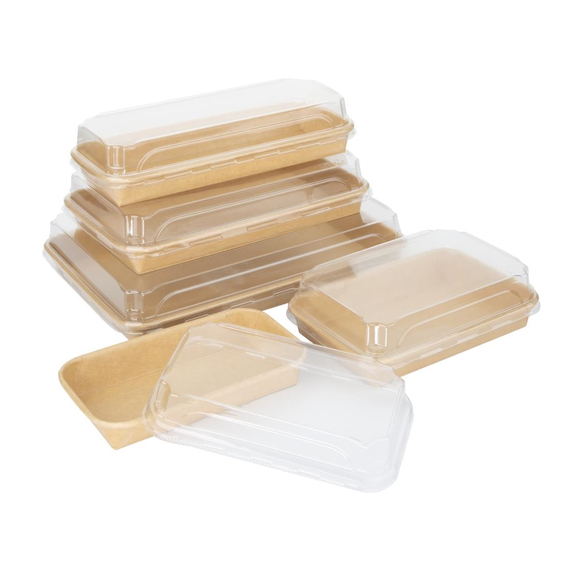 Fiesta Recycelbare Nr. 7 Sushi Tablett Basen 220x137mm (300 Stück)