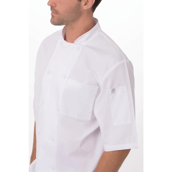 Chefs Works Montreal Cool Vent Unisex Kurzarm-Kochjacke Weiß L