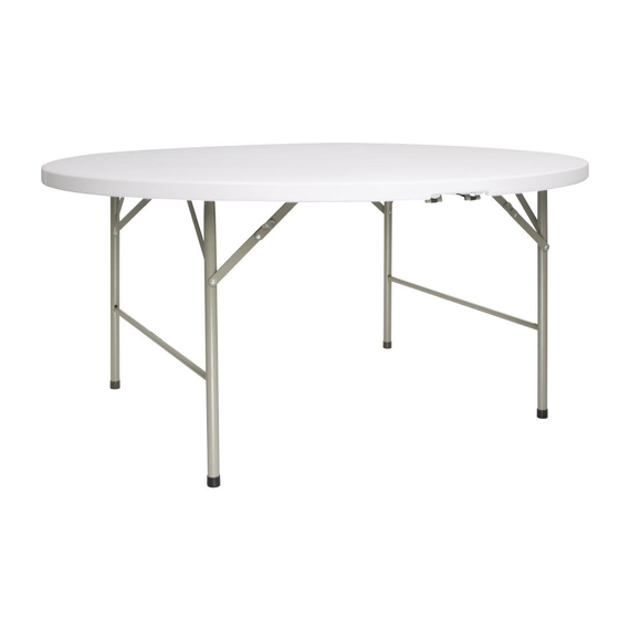 Bolero runder Klapptisch weiß 153cm