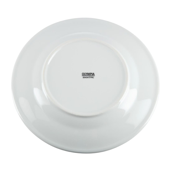 Olympia Whiteware Teller mit breitem Rand 20cm (12 Stück)