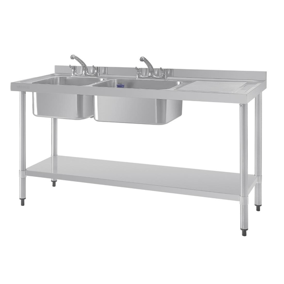 Vogue Spüle Doppelspüle Abtropffläche rechts 150cm