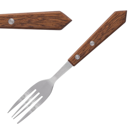 Olympia Steakgabeln mit Holzgriff (12 Stück)