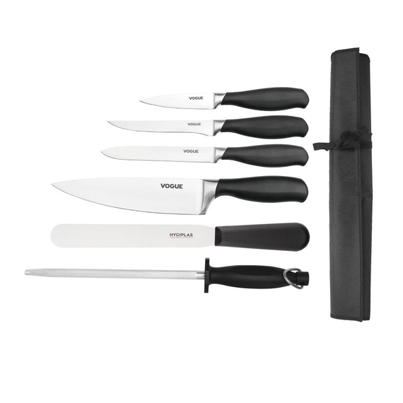 Vogue Soft Grip 6-teiliges Messerset mit Tasche