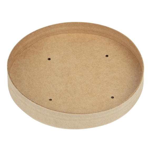 Colpac Recycelbar Kraft Mikrowellen Suppenbecher Deckel 450ml (500 Stück)
