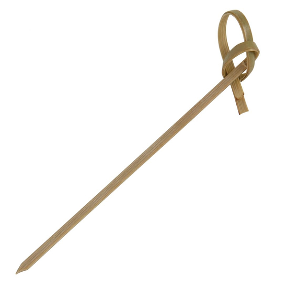 Fiesta Compostable Bambusspieße Biologisch abbaubar Schleifendesign 9cm (100 Stück)