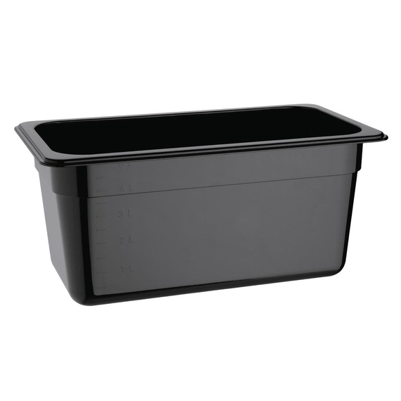 Vogue GN-Behälter GN1/3 schwarz 150mm