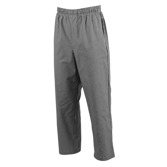Chef Works Unisex Kochhose Easyfit schwarz weiß kleinkariert XS