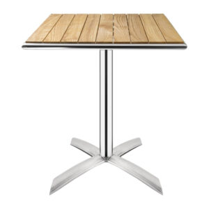 Bolero quadratischer klappbarer Tisch Eschenholz 1 Bein 60cm