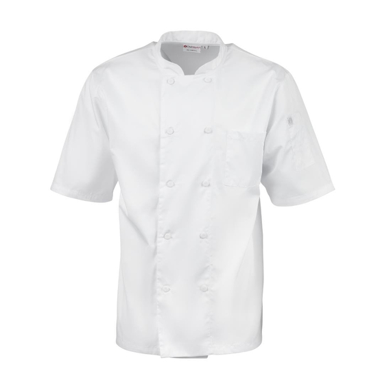 Chefs Works Montreal Cool Vent Unisex Kurzarm-Kochjacke Weiß L