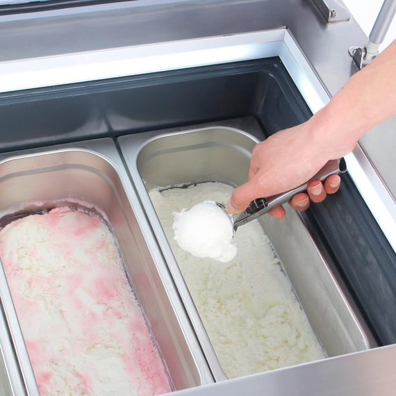 Polar G-Serie Tisch-Eiscreme-Gefrierschrank 4x Napoli-Pfannen