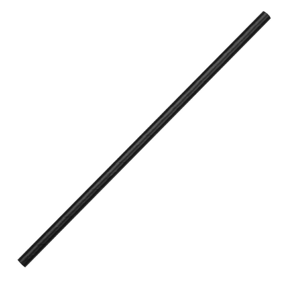 Fiesta Green Kompostierbare Papiertrinkhalme schwarz (250 Stück)