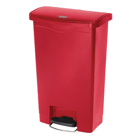 Rubbermaid Slim Jim Front Step Pedaleimer rot 50L