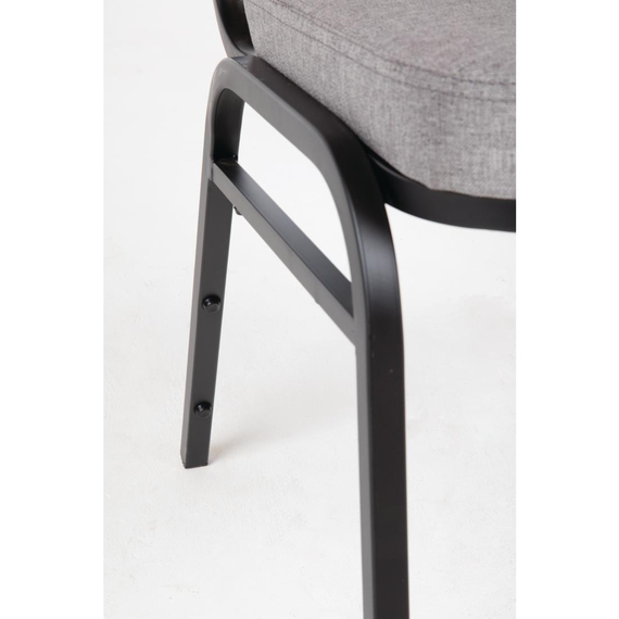 Bolero Bankettstühle mit quadratischer Lehne grau (4 Stück)