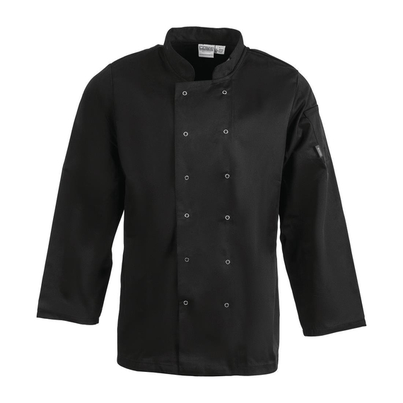 Whites Vegas Kochjacke lange Ärmel schwarz XS