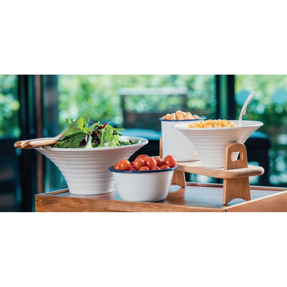 Olympia emaillierte Dessertschalen weiß-blau 7,5cm (6 Stück)