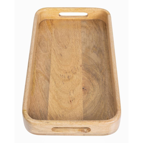 Olympia Mango Wood Rechteckiges Tablett Tief Mit Rand 430x230mm