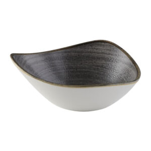 Churchill Stonecast Raw Lotus Schalen, Schwarz, 178 mm (12 Stück)