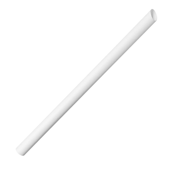 Fiesta Kompostierbarer Bubble Tea Strohhalm Weiß 12x210mm (150 Stück)