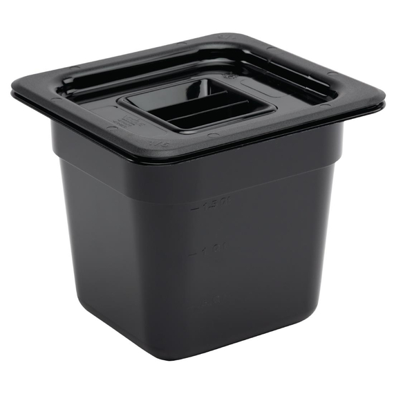 Vogue GN-Behälter GN1/6 schwarz 150mm