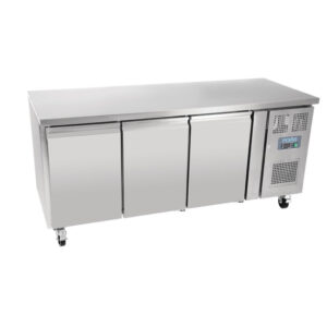 Polar U-Serie Kühltisch mit drei Türen 417Ltr