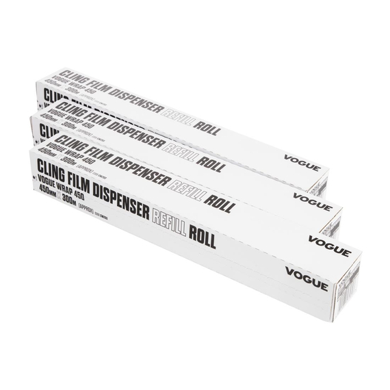 Vorperforierte Frischhaltefolie 45cm x 500m (3 Stück)