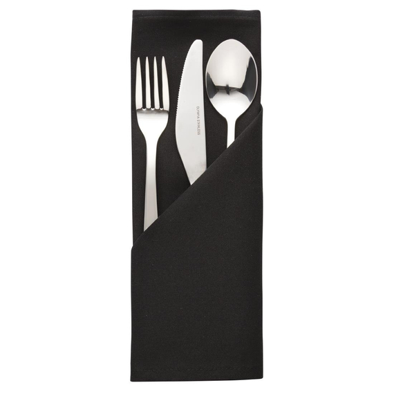 Mitre Essentials Occasions Servietten schwarz 51cm (10 Stück)