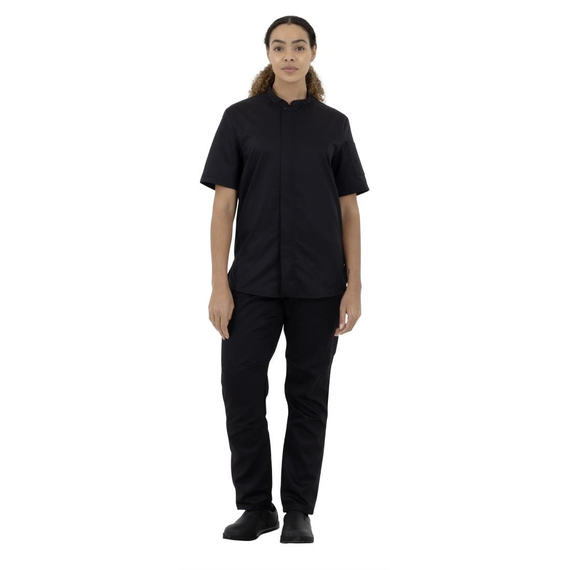 Southside Harlem Kurzarm-Kochjacke, Schwarz, Größe L
