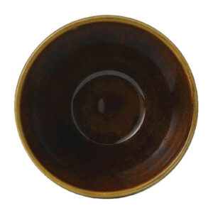 Churchill Super Vitrified Nourish Black Onyx Zweifarbige Kontur-Schüsseln, tiefe Schalen, 227 ml, (12 Stück)