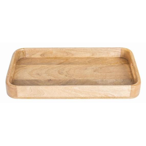 Olympia Mango Wood Rechteckiges Tablett Tief Mit Rand 430x230mm