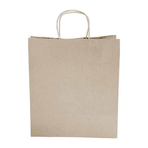 Fiesta Recyclierbare Papiertüte mit Drehgriff Braun - Groß (250 Stück)