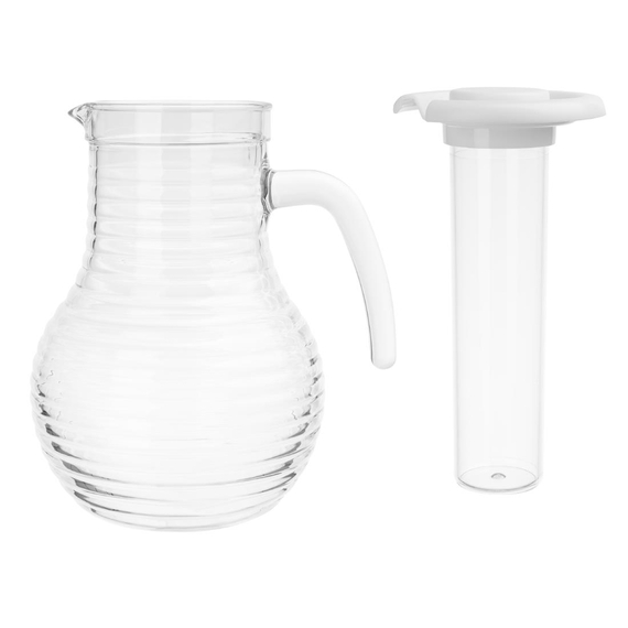Olympia Kristallon Krug mit Kühlrohr Polycarbonat Geriffelt 1600ml
