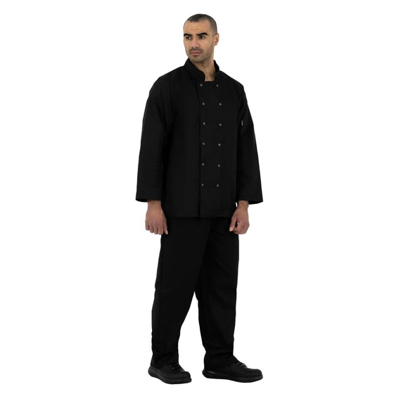 Whites Vegas Kochjacke lange Ärmel schwarz XS