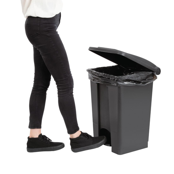Jantex Küchenpedaleimer schwarz 45L
