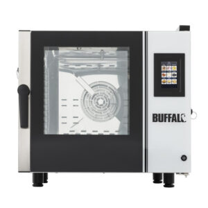 Buffalo freistehender Smart-Touchscreen-Kompakt-Kombiofen 6 Stück GN 1/1 mit Installationskit