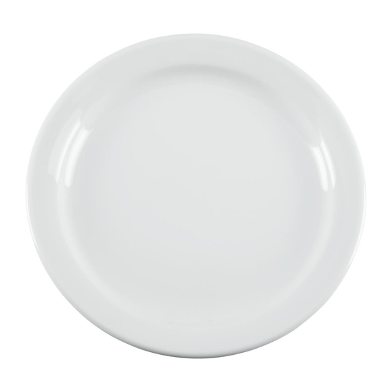 Olympia Whiteware Teller mit schmalem Rand 18cm (12 Stück)