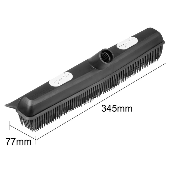 Jantex Connect Gummi Besenkopf Schwarz 340mm